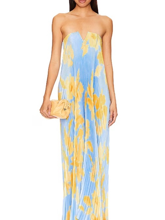 L’Idee Dresses & Skirts - L’IDEE black tie gown in jardin blue AU 8 US 4 small. Hemmed